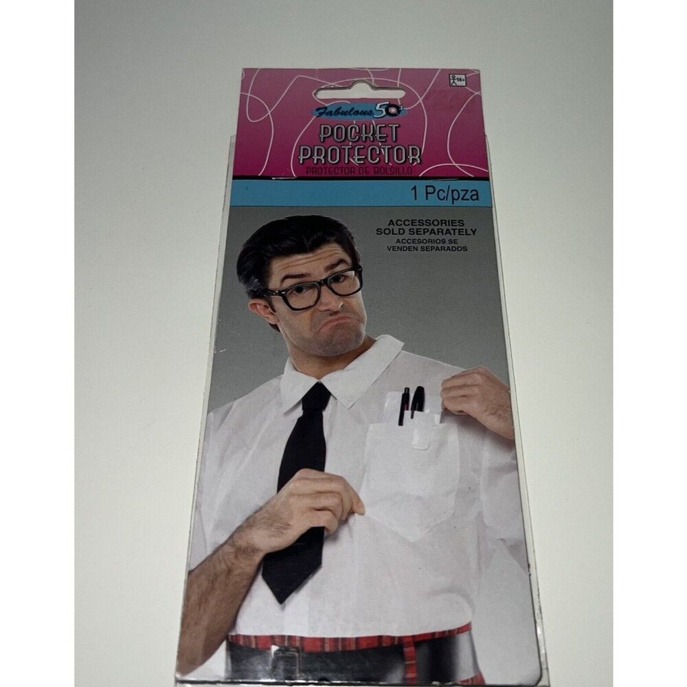 Pocket Protector Nerd Geek Squad 50s 1950s Halloween Costume Accessory Adult